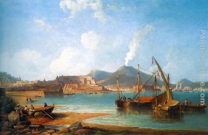 The Bay of Naples painting - James Wilson Carmichael The Bay of Naples art painting